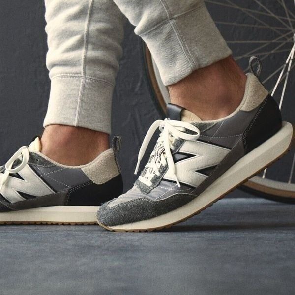 New Balance Sneakers 237 Mens 7.5 Todd Snyder Grey City Gym Trainer Suede