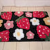 Black Bathroom Rugs Cute Strawberry Flower Bath Mat Bathroom Accessories, 18x25