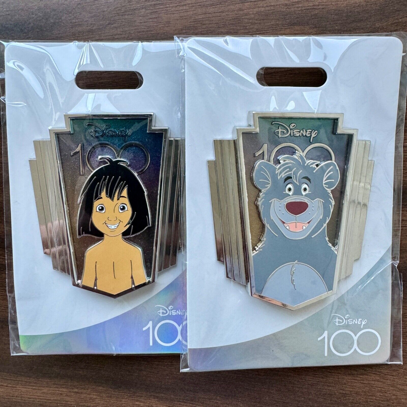 Destination D23 MOG WDI Disney 100 LE 300 Pin: Mowgli & Baloo, Jungle Book