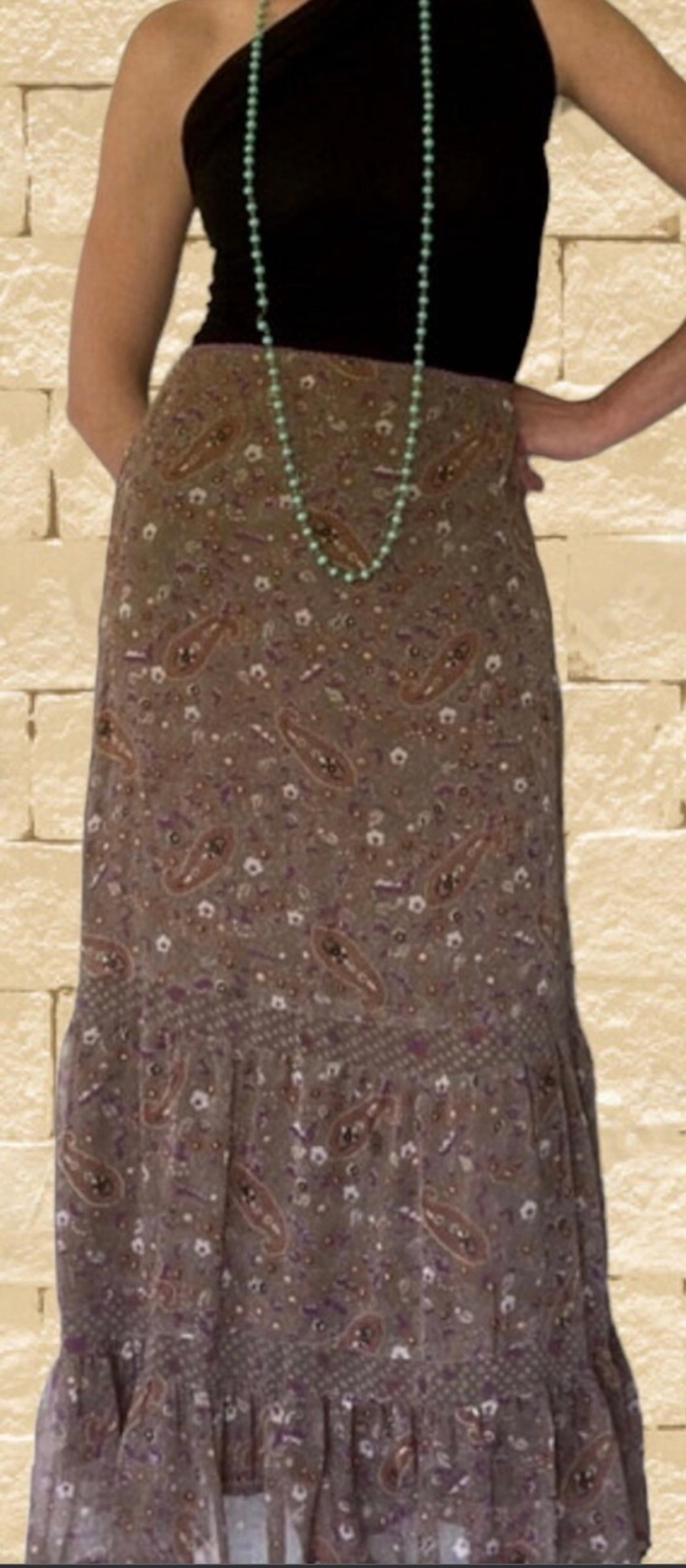 Free People Boho Paisley Maxi Skirt Women’s Size 3