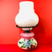 Vintage EAGLE Kerosene Oil Lamp Victorian Daisy Floral Hand painted Porcelain