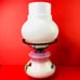 Vintage EAGLE Kerosene Oil Lamp Victorian Daisy Floral Hand painted Porcelain