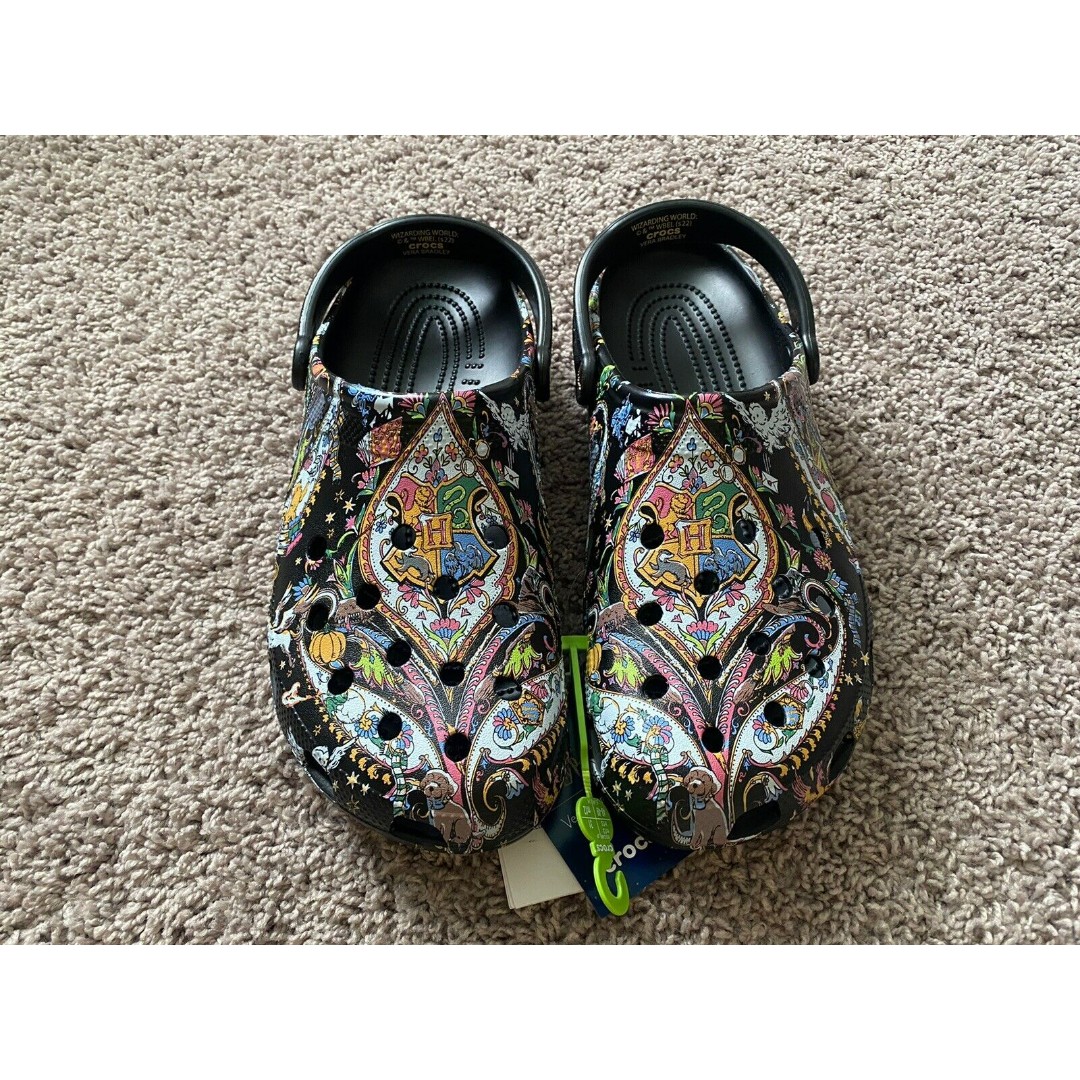 Crocs Harry Potter Hogwarts Vera Bradley Classic Clog Men's Size 13 NWT Graphic