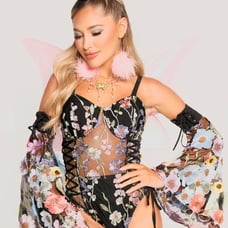 iHeartRaves Floral Oasis Bodysuit Set