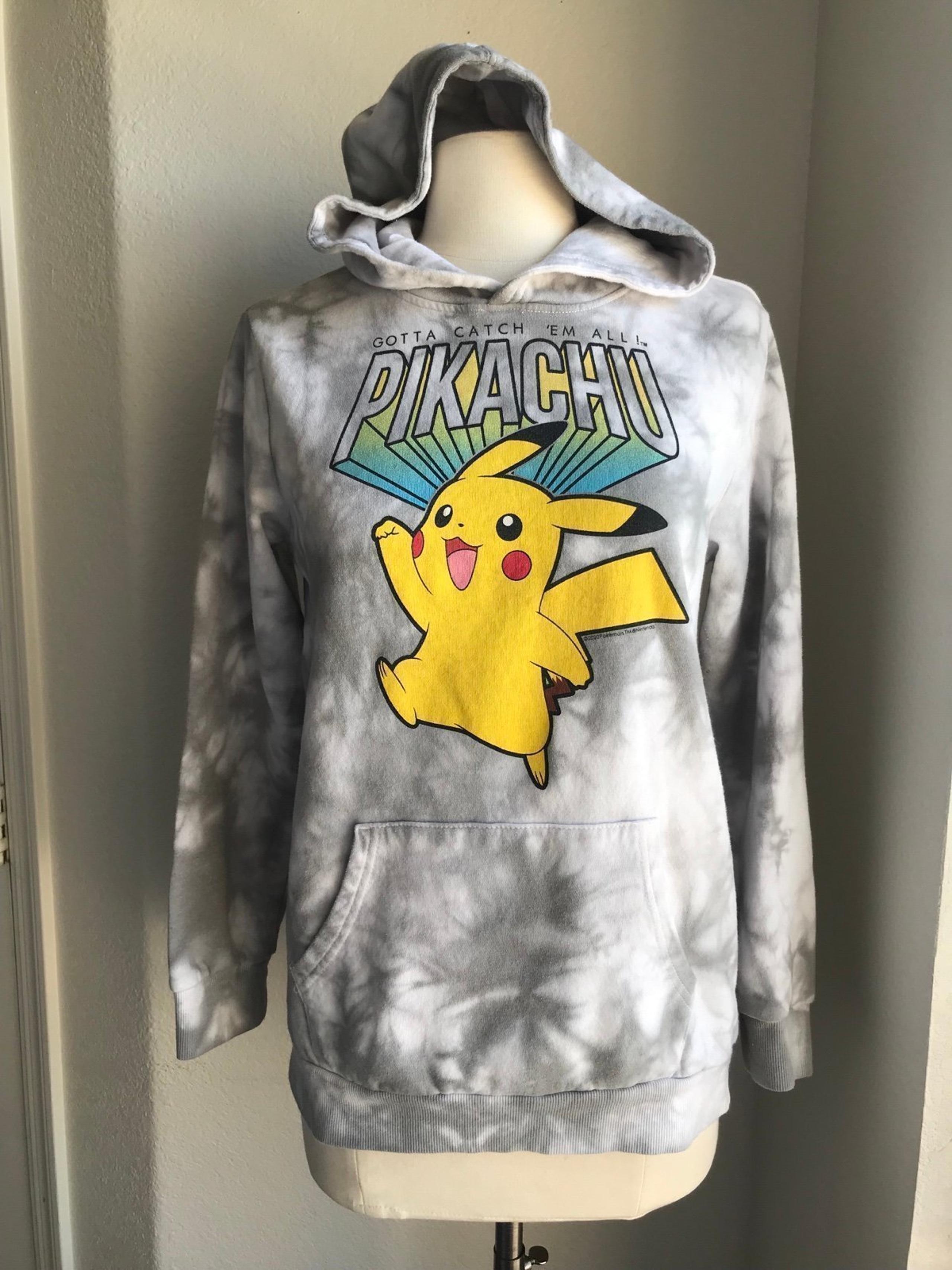 Pokémon Unisex Tie Dye Hoodie Long Sleeve Child size XL 14-16 Comfy Sweatshirt