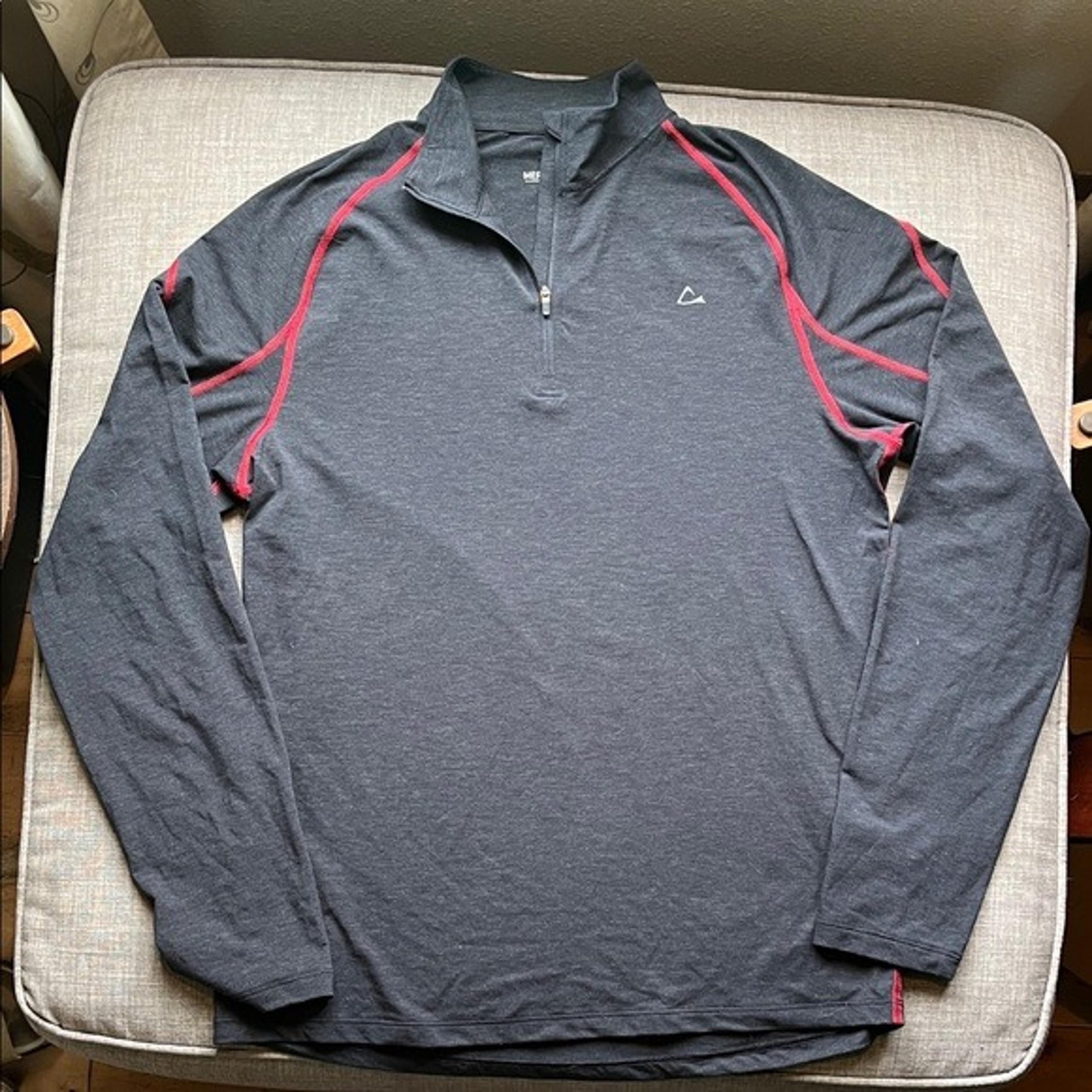 Black Merino Blend 1/4 Zip Base Layer Men's Medium Long Sleeve - Paradox