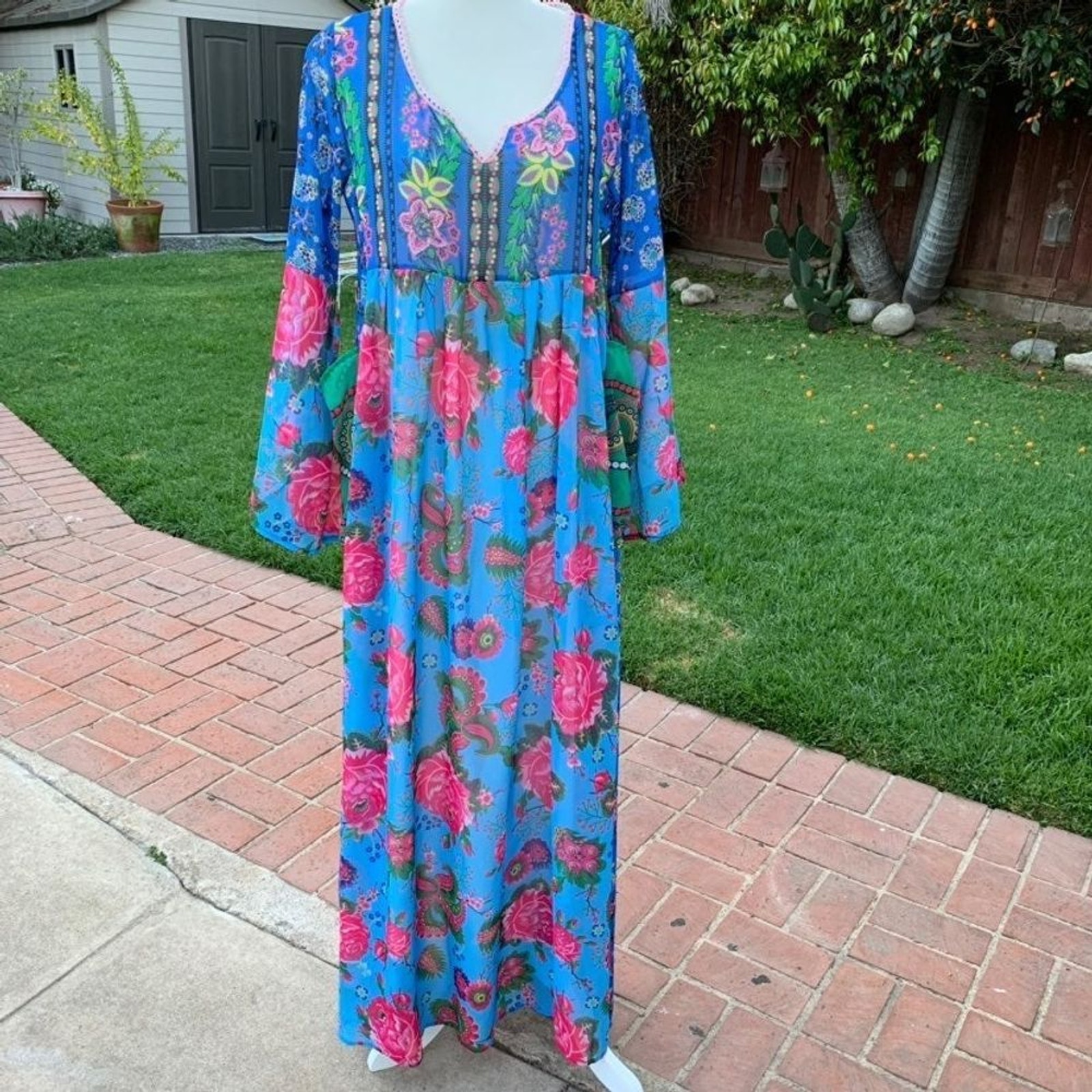 NEW IBIZA HIPPIE FLORAL BOHO PATCHWORK DRESS