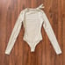 Skims FITS EVERYBODY LONG SLEEVE CREW NECK BODYSUIT Clay NWT Sz XXS 68