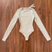 Skims FITS EVERYBODY LONG SLEEVE CREW NECK BODYSUIT Clay NWT Sz XXS 68