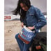 Myra Bag Handmade Country Shoulder Bag Upcycled Canvas & Cowhide Leather