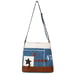 Myra Bag Handmade Country Shoulder Bag Upcycled Canvas & Cowhide Leather