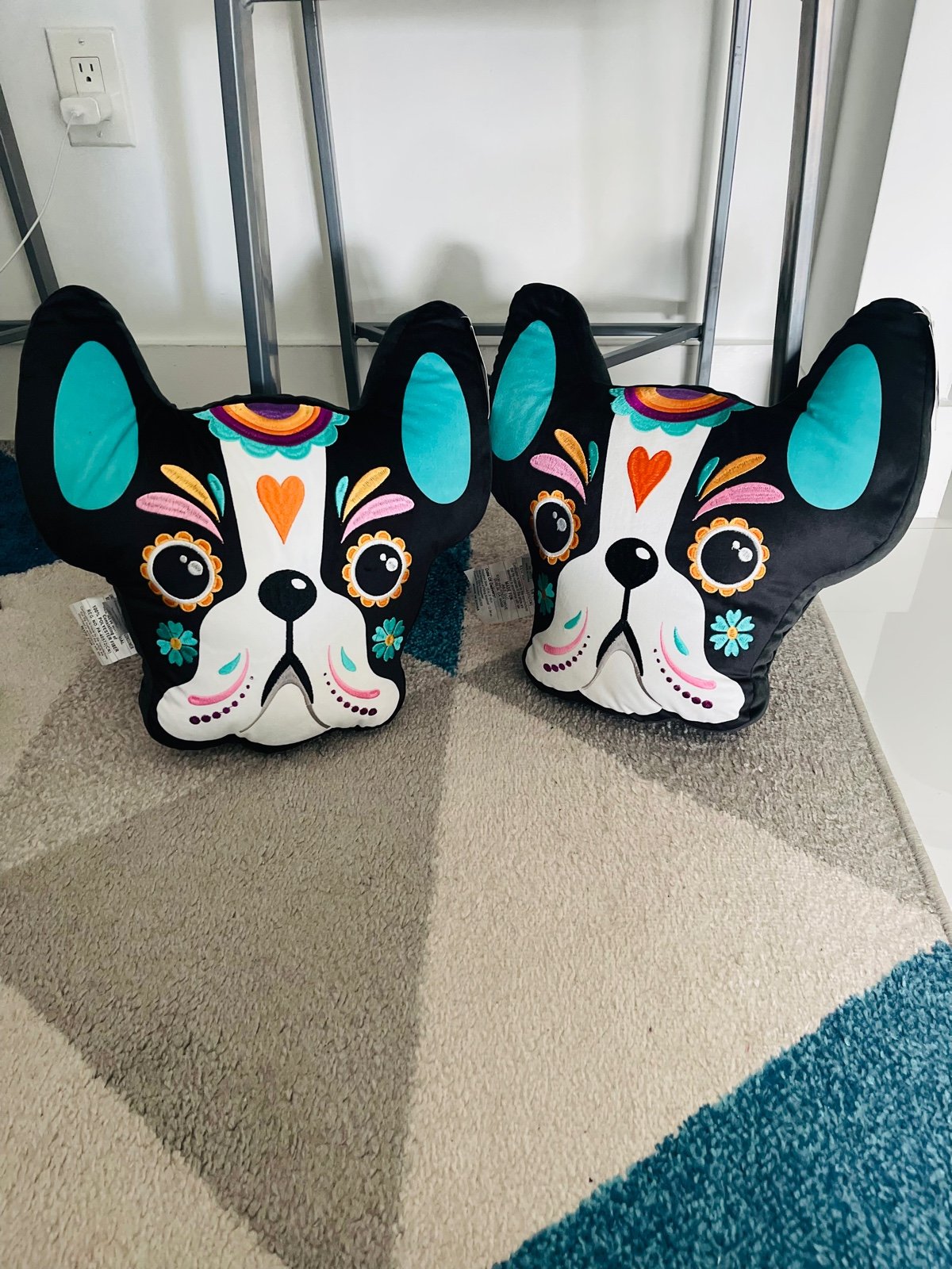 Day of the Dead Frenchie Dog Pillows