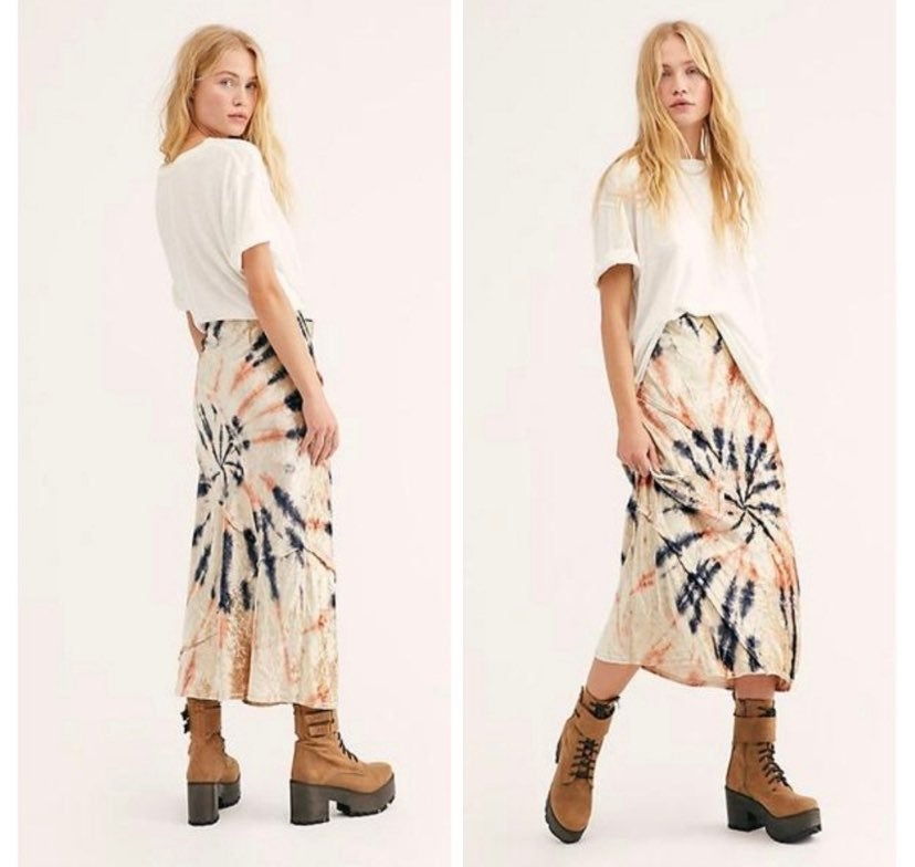 Free People Tie dye maxi skirt