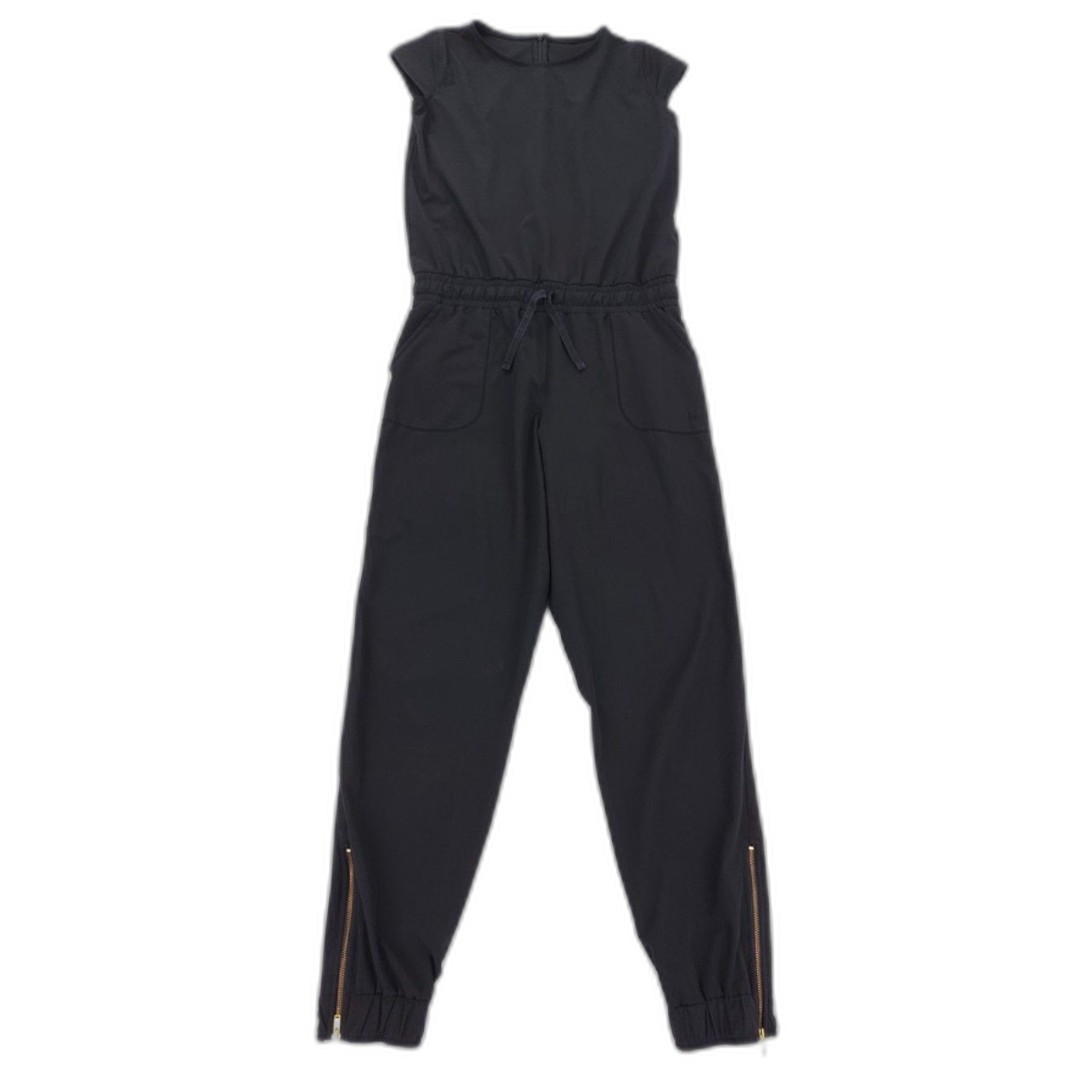 ALBION Black Jumpsuit Jogger Ankle Cropped Athleisure Athflow Minimal Casual