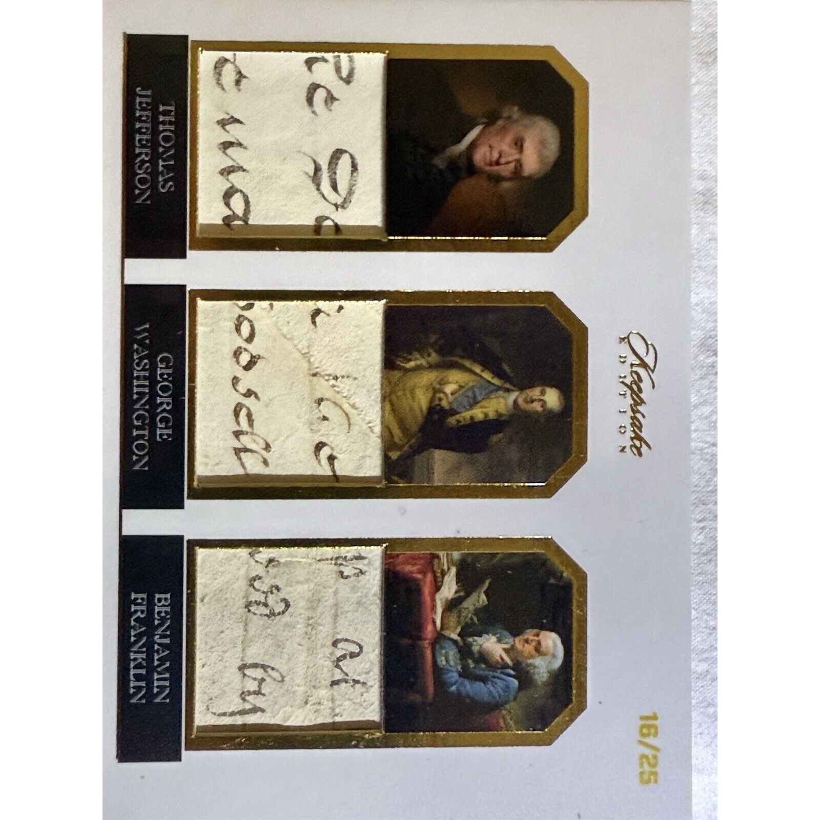 Keepsake Historical Premium Edition. Washington/jefferson/franklinHandwriting/25