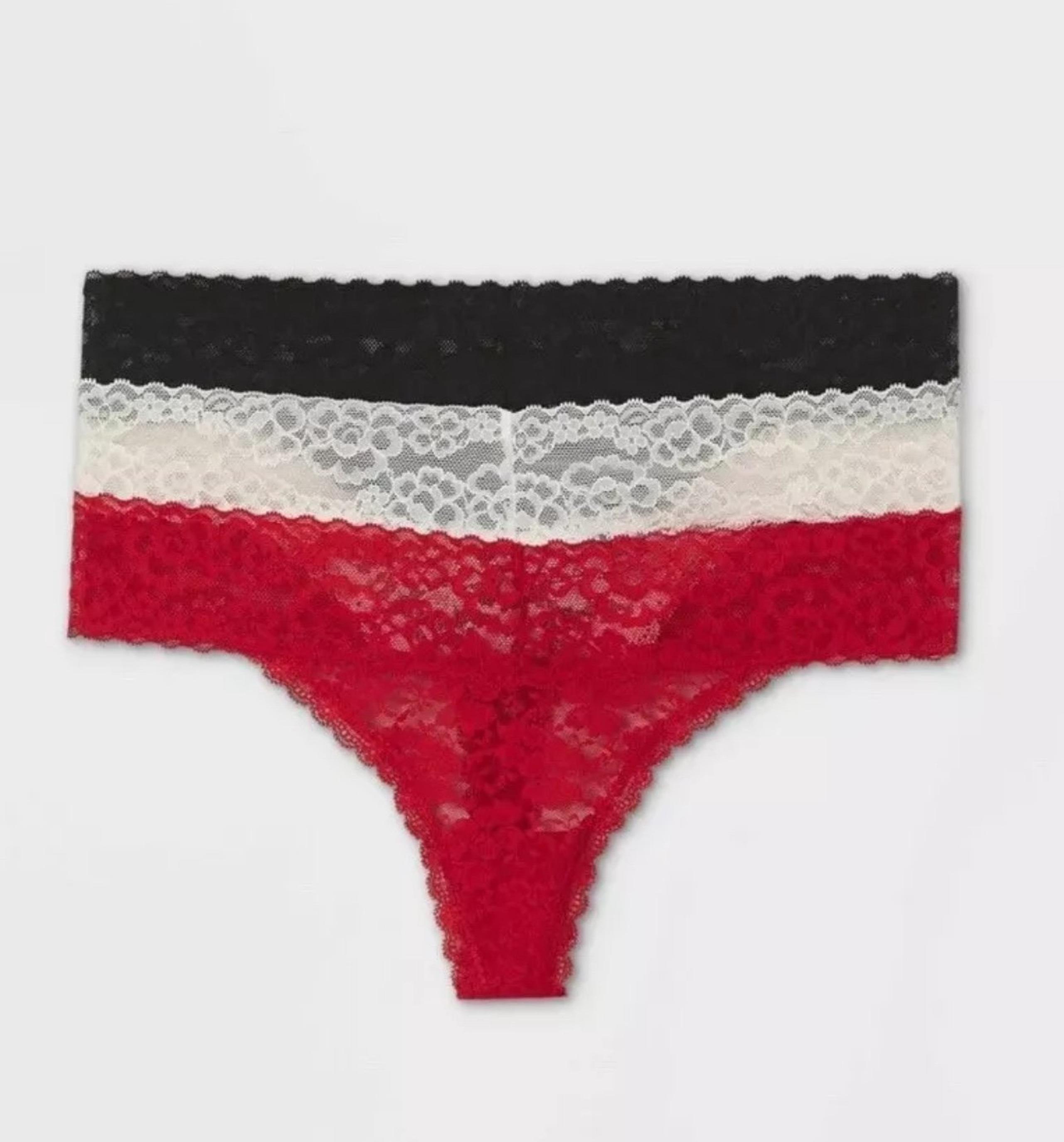 Lace Thongs - Auden Size XL, Women’s pack of 3