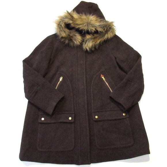 NWT J.Crew Chateau Parka in Heather Walnut Italian Stadium-cloth Wool Coat 20