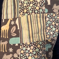 handmade zoo animals baby/toddler quilt