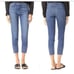 L'Agence Blue Angelique Studded Cropped Jeans - Size 31