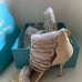 Brand NEW! Vivienne westwood women's Ankle Strap Heel White Pearl NIB ！