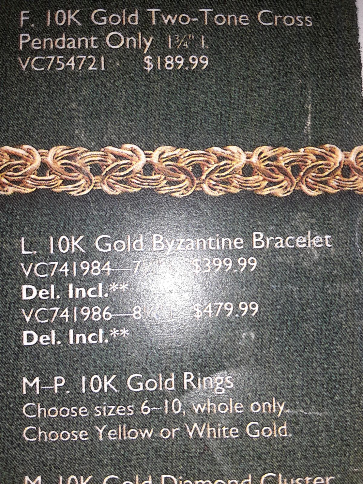 10k gold bracelet Byzantine 8 and a quar
