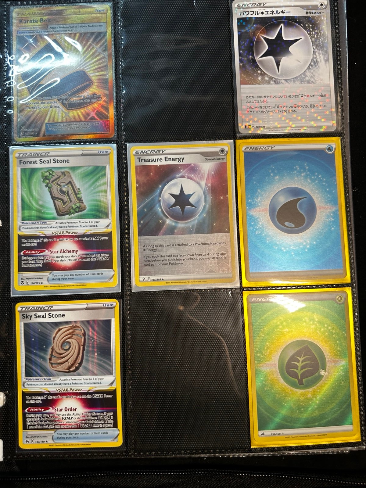 Energy and item pokemon card lot full art holo gold foil