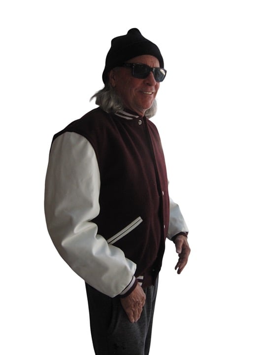 NOS Vintage 80s Varsity Jacket Maroon Wool White Leather Mens L Butwin USA MADE