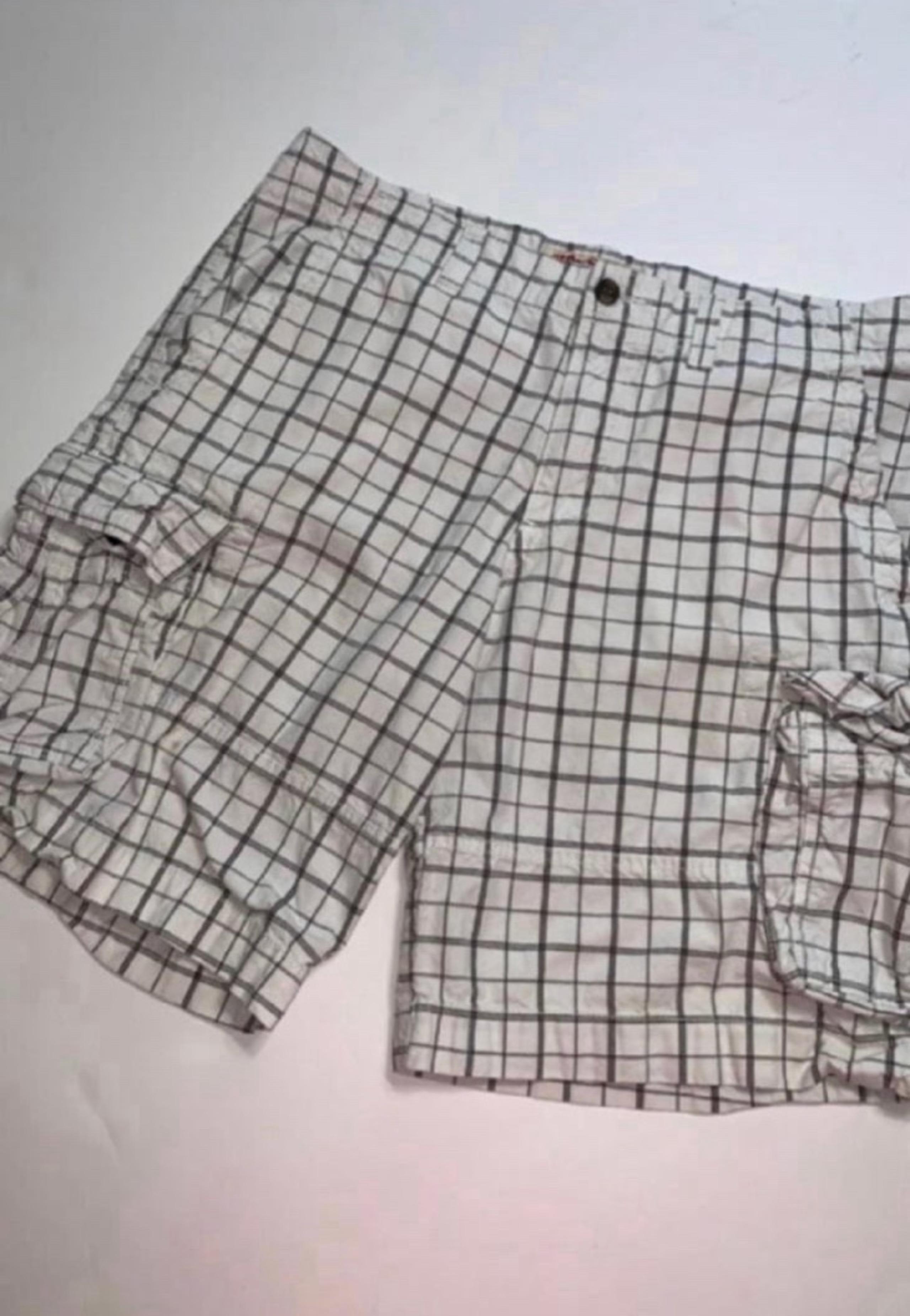 Mens Plaid Cargo Shorts, 36