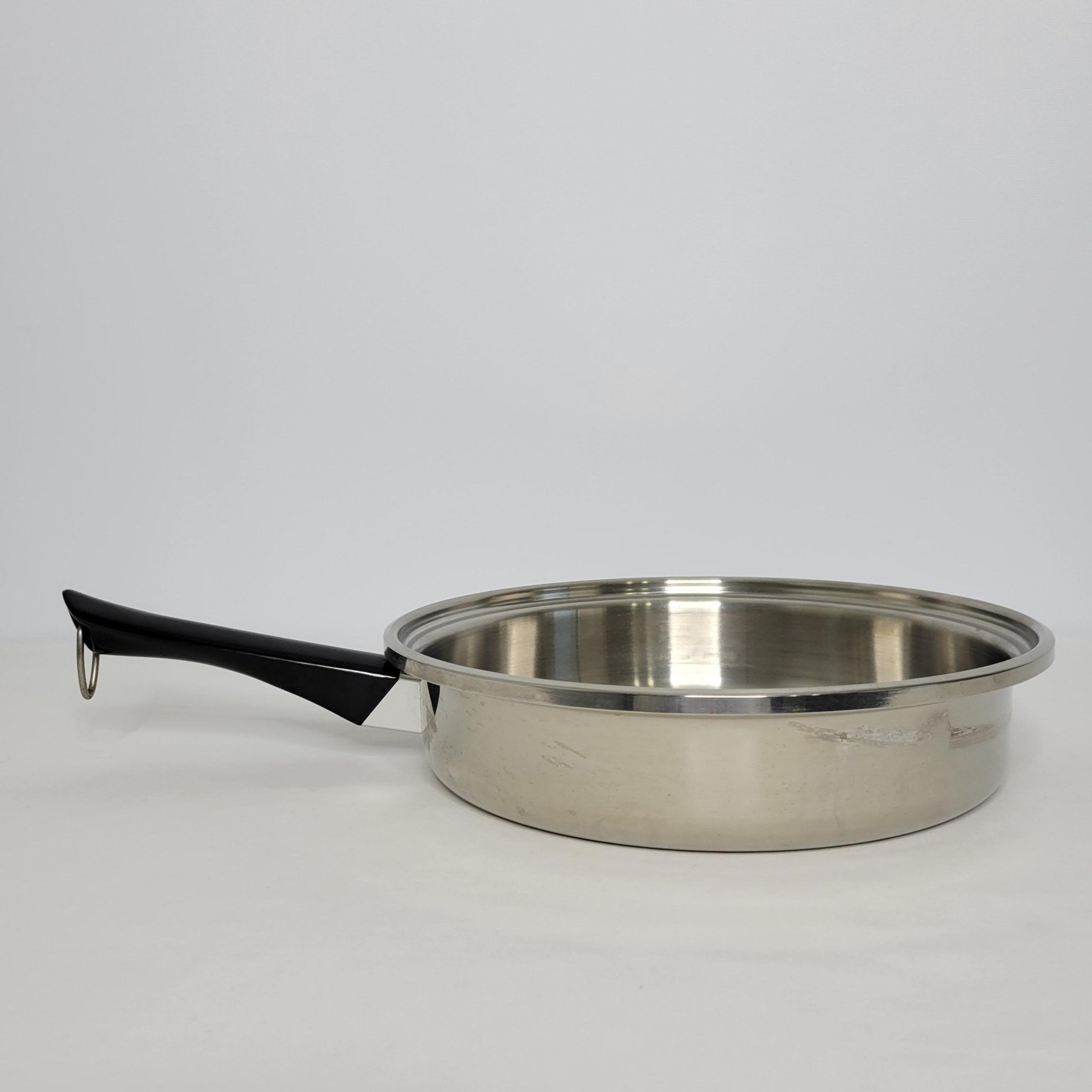 Vintage Amway Queen 18/8 Stainless Multi Ply Skillet Frying Pan 10.5"