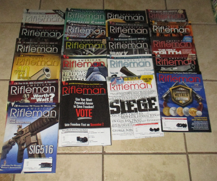 Lot 21 American Rifleman Magazines