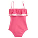 J. Crew Ruffle Bandeau One-Piece with Rickrack in Pink NWT 6