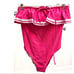 J. Crew Ruffle Bandeau One-Piece with Rickrack in Pink NWT 6