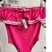 J. Crew Ruffle Bandeau One-Piece with Rickrack in Pink NWT 6