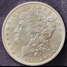 1884-O /O MORGAN SILVER DOLLAR UNC TONE