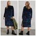 Maeve Women's Size 1X Blue Constance Velvet Floral Midi Dress Dark Romantic Boho