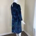 Maeve Women's Size 1X Blue Constance Velvet Floral Midi Dress Dark Romantic Boho