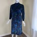 Maeve Women's Size 1X Blue Constance Velvet Floral Midi Dress Dark Romantic Boho