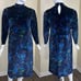 Maeve Women's Size 1X Blue Constance Velvet Floral Midi Dress Dark Romantic Boho