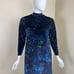 Maeve Women's Size 1X Blue Constance Velvet Floral Midi Dress Dark Romantic Boho