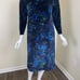 Maeve Women's Size 1X Blue Constance Velvet Floral Midi Dress Dark Romantic Boho