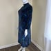 Maeve Women's Size 1X Blue Constance Velvet Floral Midi Dress Dark Romantic Boho