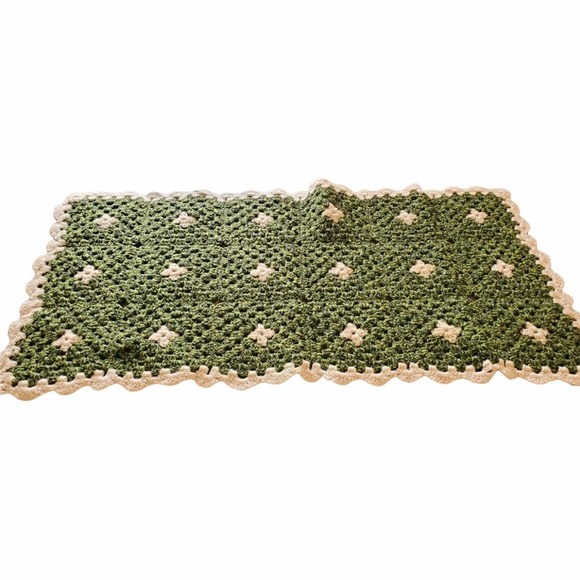 Vintage Hand Knitted Table Runner