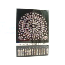 French Stained Glass - vintage illustrated art history reference from 1968