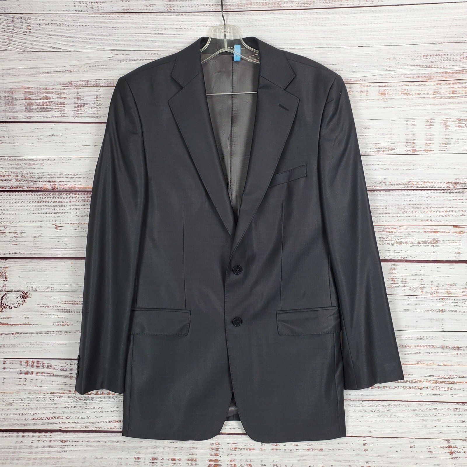 Zara Man Wool Silk Mens Black Suit Jacket Blazer Sport Coat Size 40 Dual Vented