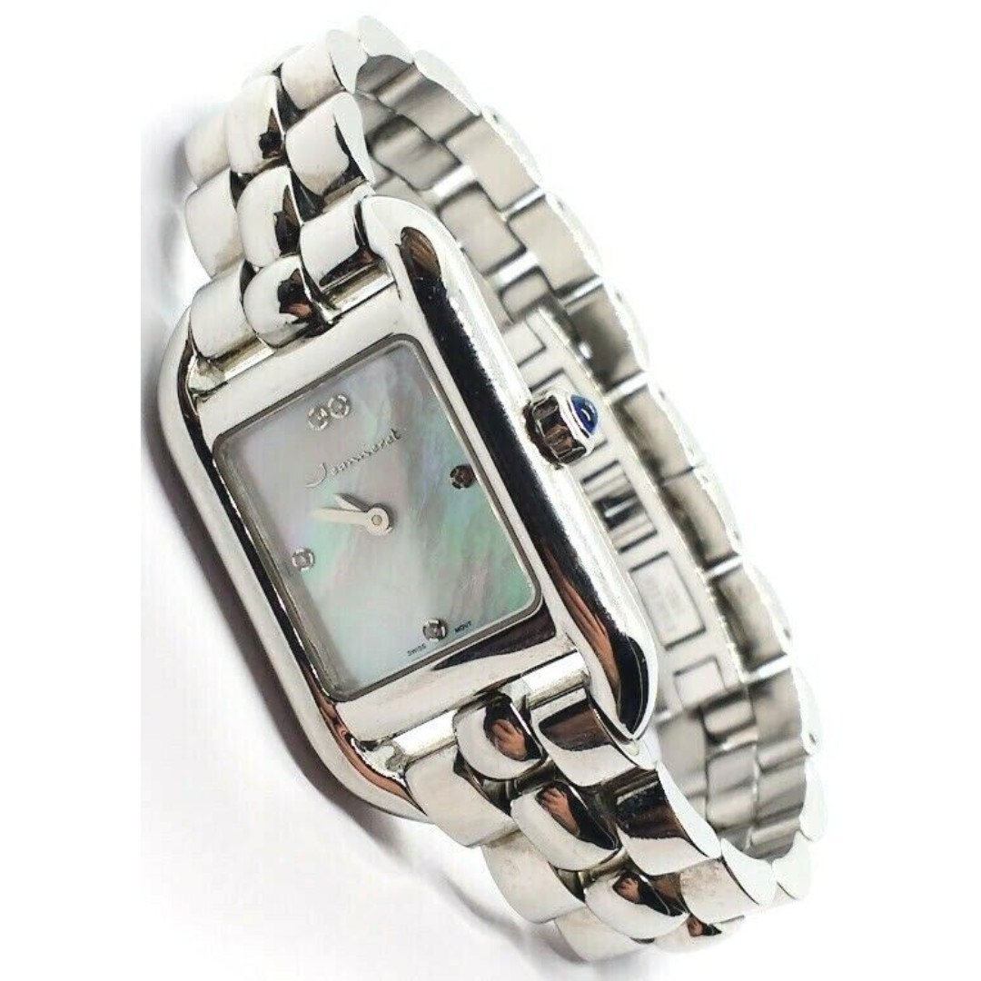 Lovely Jeanneret Mother Of Pearl Dial Stainless Steel Women's Watch -New Battery