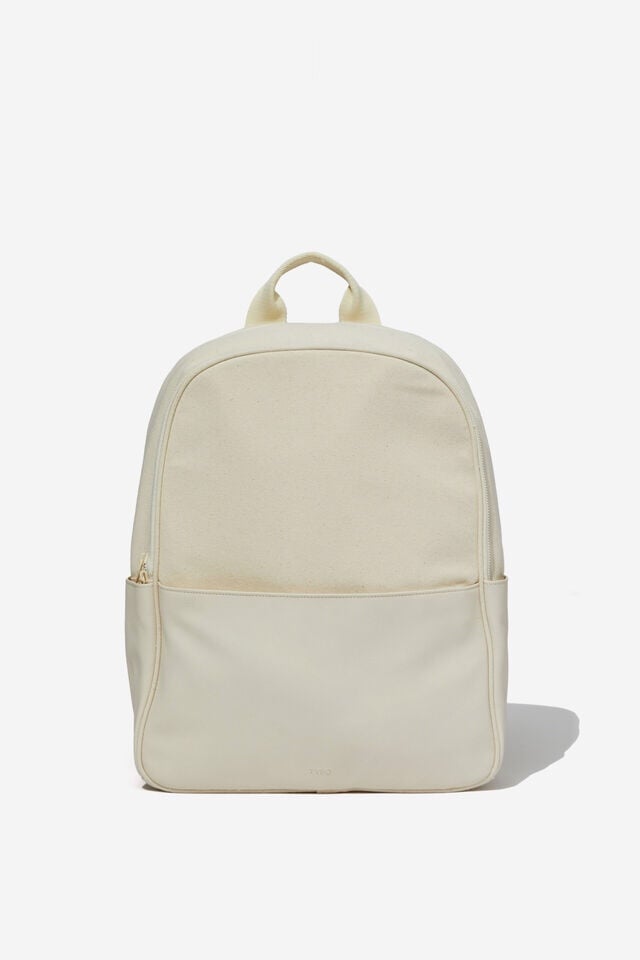 Cotton On ! New ! Sale !Essential Commuter Backpack , ecru