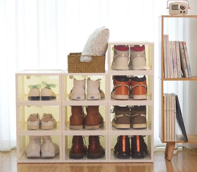 Set of 6 Stackable Shoe Storage Boxes