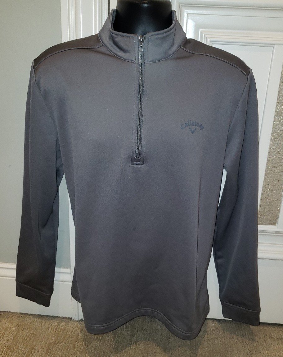 CALLAWAY Golf Men's Quarter Zip Lightweight Golf Sweater size M