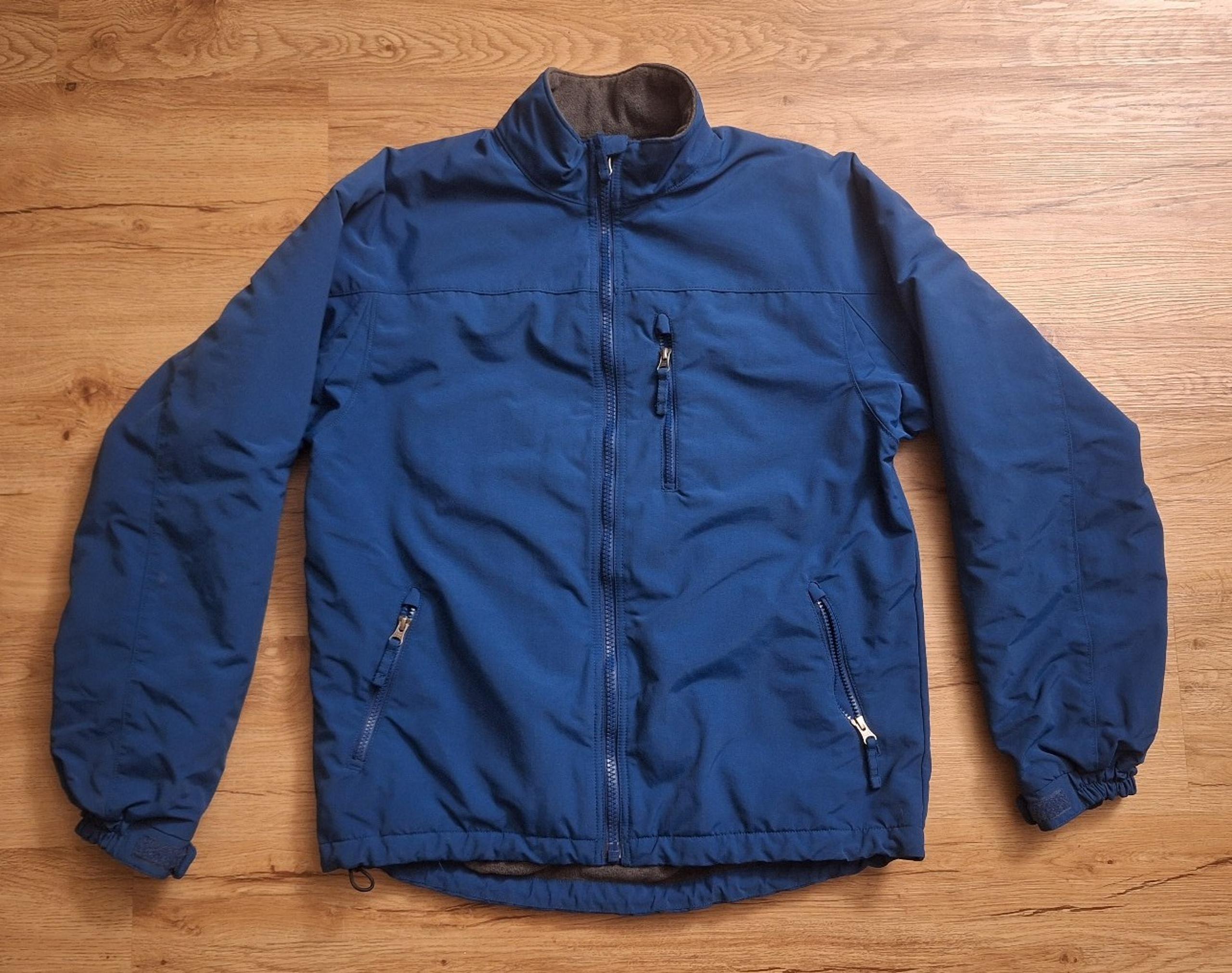 Duluth Trading Co Jacket Mens Medium Blue Fleece Lined Cordlock Waist Pockets