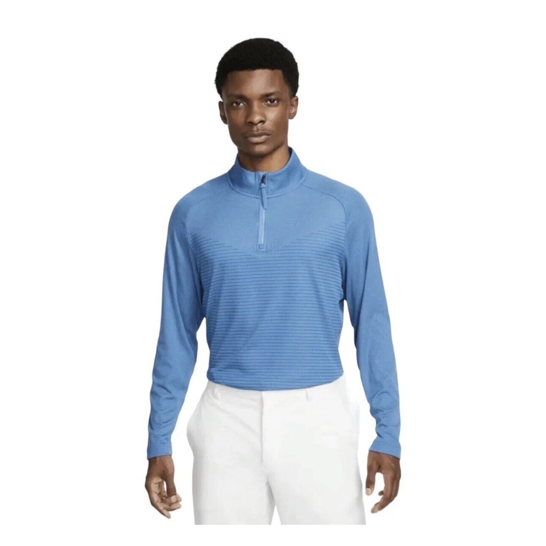 Nike Dri-Fit ADV Vapor Men''s Quarter-Zip Golf Top Marina Blue Size XL NEW